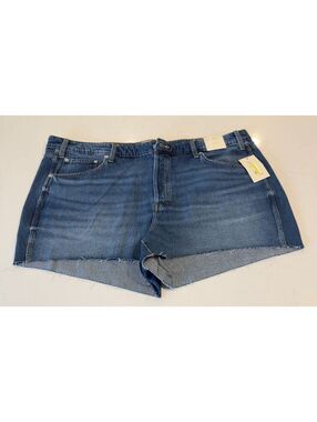 Universal Thread Dark Wash High RIse Mini Cut Off Shorts Women Size 22